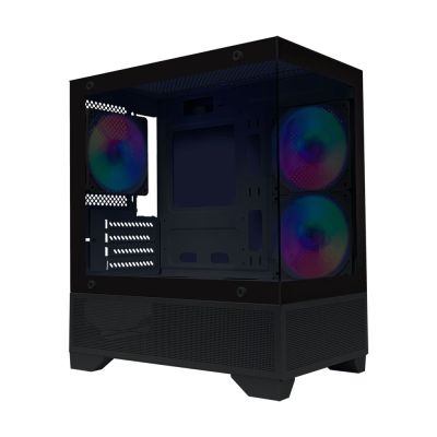 CUBE GAMING Ardent Black (3x ARGB Fan) - m-ATX PC Gaming Casing