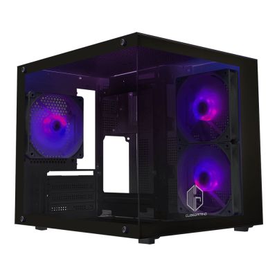 CUBE GAMING Zareont Black (3x ARGB Fan) - m-ATX PC Gaming Casing