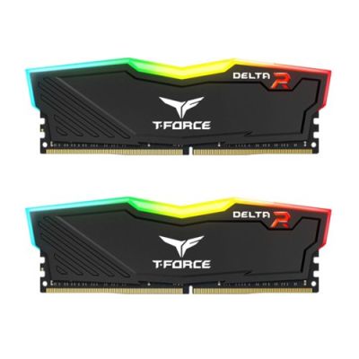 T-FORCE Delta RGB 16GB (2x8GB) DDR4 3600 MHz RAM PC - Black